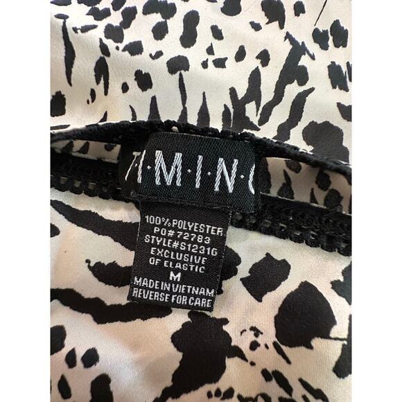 Timing Black And Cream Flared Floral Satin Midi Skirt Size Medium - Picture 4 of 5